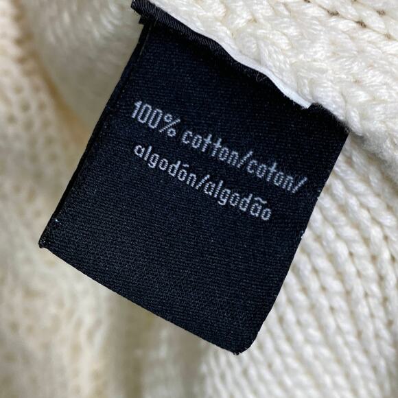 Calvin Klein Cream Shawl Collar Knit Long Sleeve Sweater Women's Size X-Large XL - Picture 7 of 10